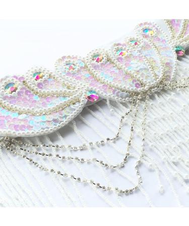 ROYAL SMEELA Tribal Belly Dance Costume for Women - Large White Bra and Belt Set for Professional Dancing | Sexy Carnival Suit - Buy Online on GoSupps.com