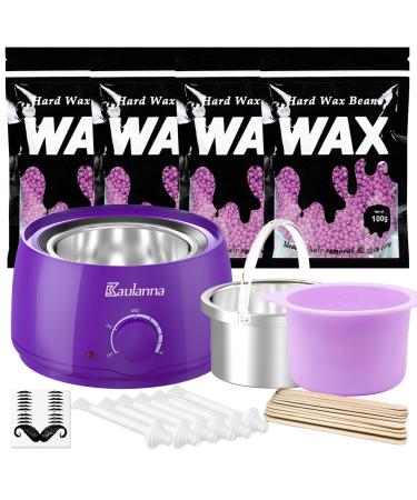Wax Warmer Wax Warmer Wax Hair Removal Electric Wax Hair Removal Set Depilation Wax Device Waxheater Waxing- purple