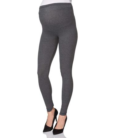SOFTSAIL Maternity Leggings | Over Bump High Waisted | Graphite | Pregnancy Pants with Belly Support | Stretchy Cotton Trousers - Buy Online on GoSupps.com