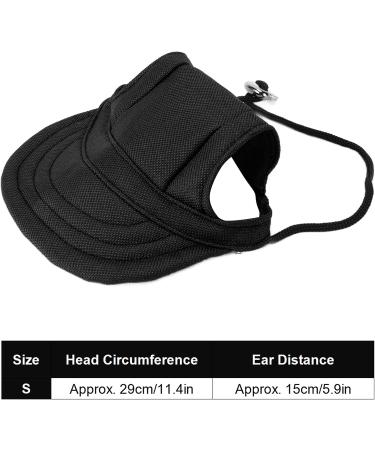 Psop Dog Baseball Cap Hat - Black Sport Hat for Puppies with Ear Holes | Best Pet Sun Protection - Buy Online on GoSupps.com