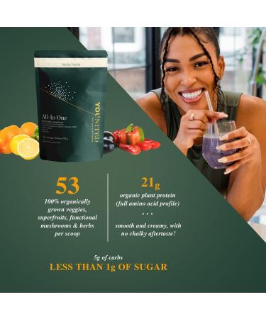Vegan Protein Powder - Younited All-In One Plant Protein with Greens | 21g of Protein & 5g Carbs per Serving | Vegetable Powdered | Superfood Antioxidant and Phytonutrient Rich | Complete Breakfast Smoothie Vanilla Flavour (25 Servings) - Buy Online on GoSupps.com