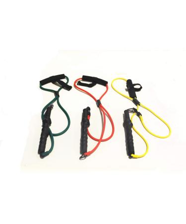 A99 Golf Power Swing Cord Resistance Bands Exercise Fitness Yoga or Pilates Workout Gym Sports Golf Training Aids Power Swing Cord Right Hand 3pcs with Blue Carry Bag Pouch Great Gift (Resistance: 1pc Strong 1pc Medium 1pc Smaill)