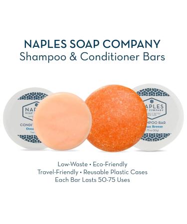 Naples Soap Company Solid Shampoo & Conditioner Bar Set | Handmade Paraben & Phthalate-Free | pH Balanced Hydrating Haircare for All Hair Types | Lasts 50-75 Uses | Florida Fresh - Buy Online on GoSupps.com
