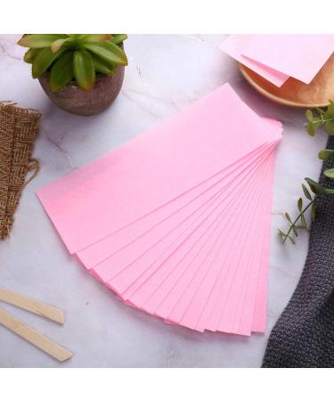 Pink Non-Woven Waxing Strips - 200 Pieces for Facial & Body Hair Removal - Buy Online on GoSupps.com