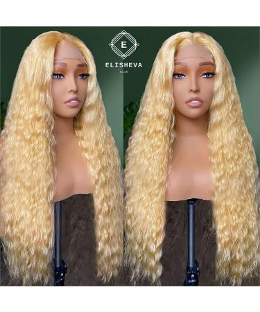 ELISHEVA 613 Deep Wave Blonde Lace Front Wig | 20 Human Hair 180% Density | Pre Plucked with HD Lace Frontal for Women - Buy Online on GoSupps.com