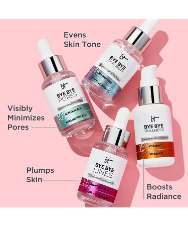 IT Cosmetics Bye Bye Pores 10% Glycolic Acid Serum - Pore-Minimizing & Exfoliating Serum with Hyaluronic Acid - Vegan Formula - 1 fl oz - Buy Online on GoSupps.com