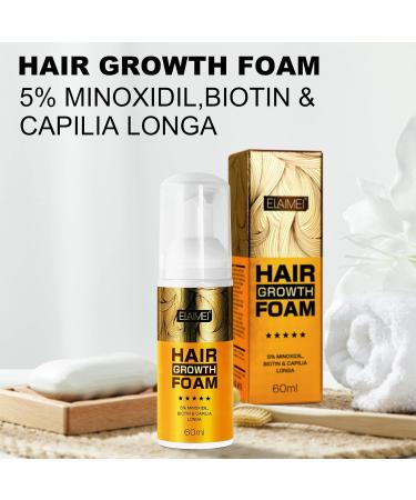 Buy Hair Growth Foam for Men & Women | With Biotin & Capilia Longa | Effective Hair Regrowth Treatment for Thicker Stronger Hair | Stop Hair Thinning - Buy Online on GoSupps.com