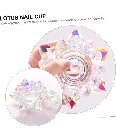 minkissy Nail Art Crystal Cup Nail Sticker Display Holder Manicure Display Holders Dappen Dish Jewelry Tools Mixing Cup Color Mix Pigment Nail Care Tools Crystal Nail Cup Storage Rack Glass - Buy Online on GoSupps.com