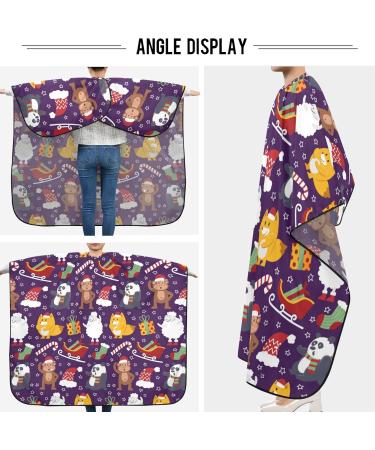 Visesunny Funny Monkey Santa Claus Barber Cape - Water-Resistant Hair Cutting Apron for Stylish Grooming | Anti-Static Polyester Salon Cape - Buy Online on GoSupps.com
