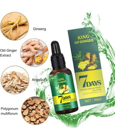 MTDBAOD Ginger Essential Oil 7 Days Natural Herbal Essence for Bald Ginger Anti Hair Loss Serum Ginger Germinal Serum Essence Oil - Buy Online on GoSupps.com