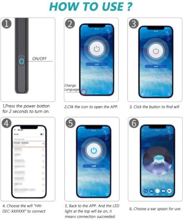 WiFi 1080p HD Otoscope Smart Ear Wax Remover Kit with LED Light - Black - Buy Online on GoSupps.com