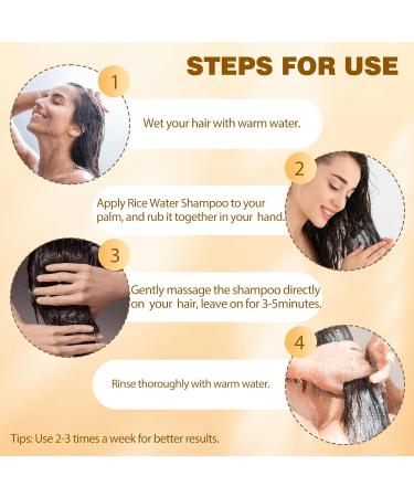 Rice Water Hair Growth Shampoo | Volumizing Biotin & Rosemary Formula for Thinning Hair | Natural Thickening Shampoo for Men & Women - 10 fl oz - Buy Online on GoSupps.com