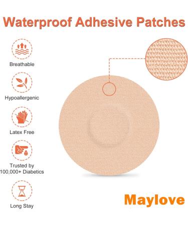 Waterproof Adhesive Patches for Freestyle Libre 1, 2 & 3 - 25 Pack for 14 Days Protection | Continuous Glucose Monitor Covers with No Glue Center - 25 Count - Buy Online on GoSupps.com