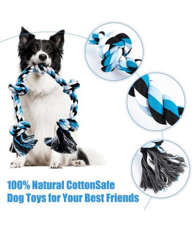 Indestructible Rope Dog Toys for Large Breeds | 90cm 5 Knots - Perfect for Aggressive Chewers - Buy Online on GoSupps.com