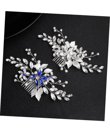 MAGICLULU Artificial Pearl Headdress Rhinestone Hair Accessories Elegant Photo Props Flower Design Hair Comb Bridal Hair Decoration - Buy Online on GoSupps.com