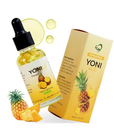 Pineapple Feminine Oil Essential Yoni Oil for Women Ph Balance and Wetness Vaginal Moisturizer Deodorant Remove Ingrown Hair Odor Eliminator Best Product for Vaginal Dryness 1.02 OZ