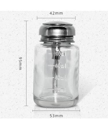 Press Down Pump Dispenser Glass Empty Bottle Nail Polish Dispenser Bottle For Nail Polish Remover Makeup Remover Clear - Buy Online on GoSupps.com