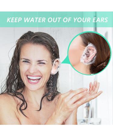 Keeygo 120 Pack Disposable Ear Covers - Waterproof Ear Shower Caps for Hair Dye, Dryer, Bathing - Ear Protectors - Buy Online on GoSupps.com