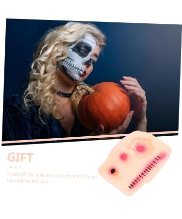 NUOBESTY Halloween Simulation Scar Stickers - Cosplay Makeup Stiker for Fake Wounds, Red Temporary Body Stickers for Horrible Halloween Decor - Buy Online on GoSupps.com
