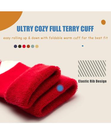 Non-Slip Winter Socks for Baby Boys and Girls - 6 Pairs, 0-12 Months, Christmas Mix - Buy Online on GoSupps.com