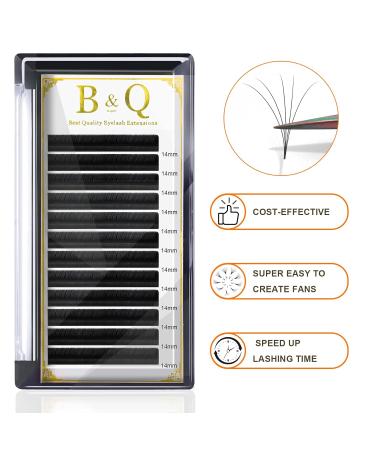 Self-Fleeled Easy Fan Lashes | Volume Technology | C D Curl | Individual Length Black 10mm | .03 .07 .10 | Wimpernextension - Buy Online on GoSupps.com