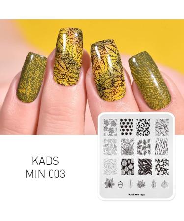 KADS Nail Art Stamping Plate - Plant Leaf Shape Pattern for Stunning Nail Designs | International Shipping Available - Buy Online on GoSupps.com