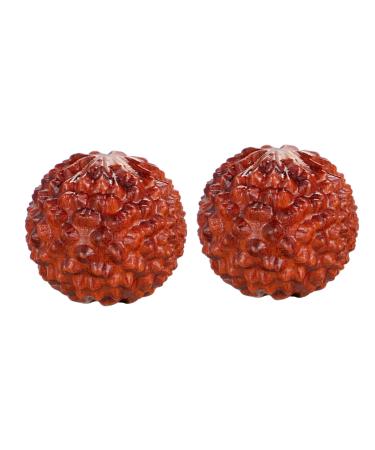 Beavorty 4 piece of carving finger power finger massagering lychi decoration massage device for foot rolls toys massage ball acupressure ball wooden handicrafts desk handicrafts