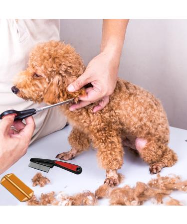 Flea Comb 2 Pcs Pet Grooming Combs for Dog/Cat/Small Pets - Red & Orange - Buy Online on GoSupps.com