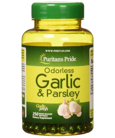 Puritans Pride Odorless Garlic & Parsley 500 Mg / 100 Mg, 250 Count