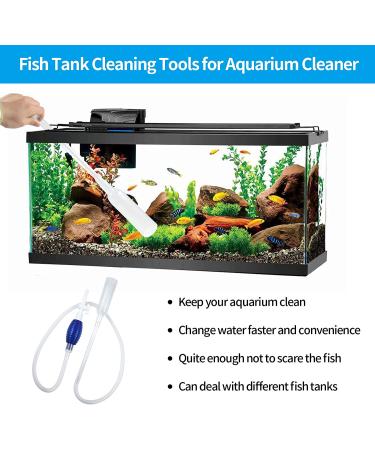 5-in-1 Fish Tank Cleaning Kit with Long Siphon Nozzle for Aquarium Maintenance - Includes Gravel Cleaner, Algae Scrapers, Betta Fish Accessories - Buy Online on GoSupps.com
