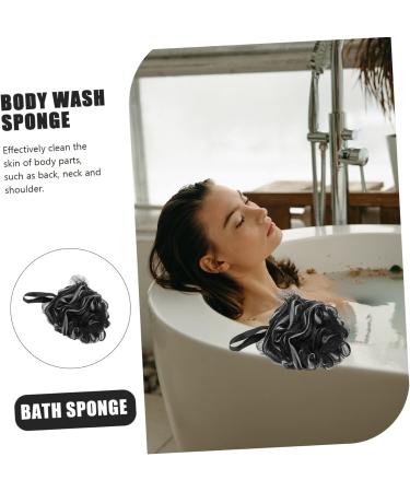 Buy 4pcs Black Bath Loofah Balls - Durable Shower Accessories for a Refreshing Clean | Convenient Bath Sponges - Buy Online on GoSupps.com