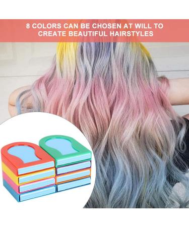 8 Colors Hair Dye Powder Temporary Hair Dye Pigment Home DIY Hair Styling Dyes - Buy Online on GoSupps.com