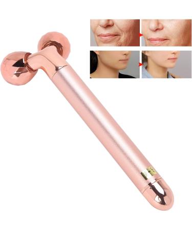 3D Roller Face Massager V Shaped Facial Rollers Face Slimming Tightening Tool Lifting Face Lines Remove Puffiness (Rose Gold) - Buy Online on GoSupps.com