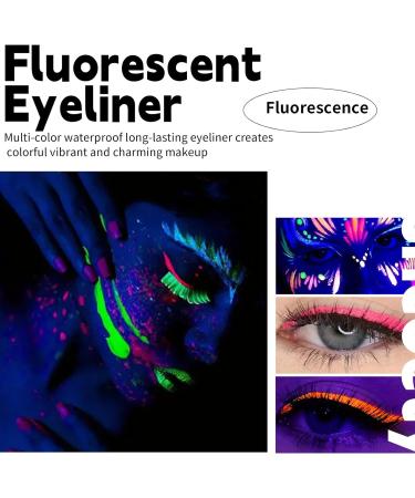 Fluorescent Eyeliners Smooth and Water-Resistant Glitter Eyeliner Pencil Long Lasting Pigmented Makeup Pen for Girls and Women Evening Party Show - Buy Online on GoSupps.com