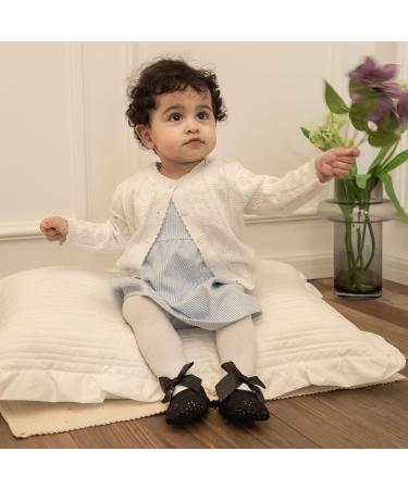 LACOFIA Baby Girls Christening Shoes | Anti-Slip Soft Sole Prewalkers 6-12 Months | Black - Buy Online on GoSupps.com