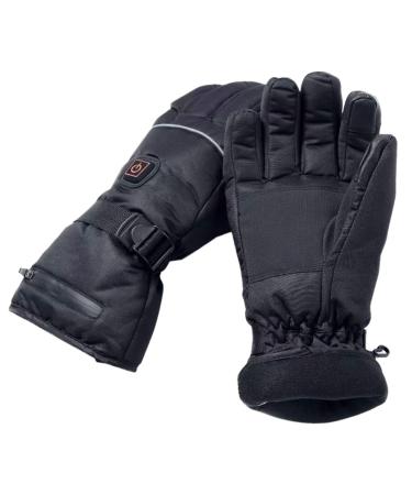 S5E5X Adult Washable Heating Gloves Touchscreen Gloves for Outdoors Powered by 6 AA Batteries with Boxes Large