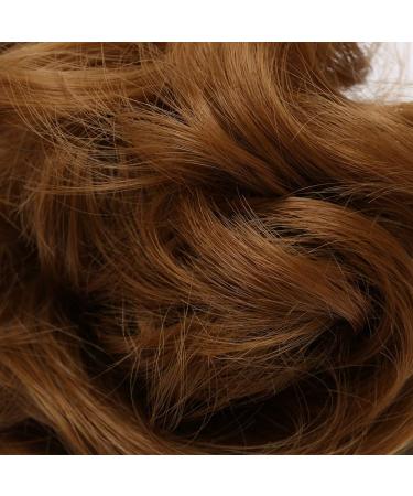 Silk-Co Hair Part with Rubber Band - Wavy Soft Dutt Extensions - 35g Honey Brown Messy Bun Updo - Buy Online on GoSupps.com