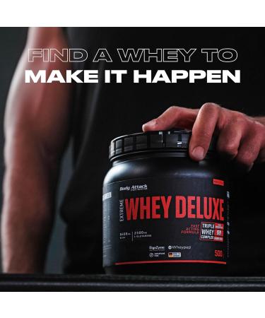 Body Attack Extreme Whey Deluxe - Cookies N Cream 500g | Protein Powder with Triple Whey Complex CFM Isolate - Low Fat & Sugar - Made in Germany - Buy Online on GoSupps.com