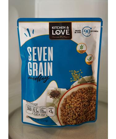 Kitchen & Love Seven Grain Medley 8oz 6-Pack - Pre Cooked, Vegan, Vegetarian, Gluten Free - Buy Online on GoSupps.com