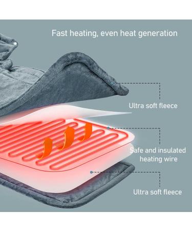 Socobeta Fast Warming Scarf | Dark Gray Neck & Shoulder Heating Pillow | 6-Stage Temperature Adjustment | EU 220-240V - Buy Online on GoSupps.com