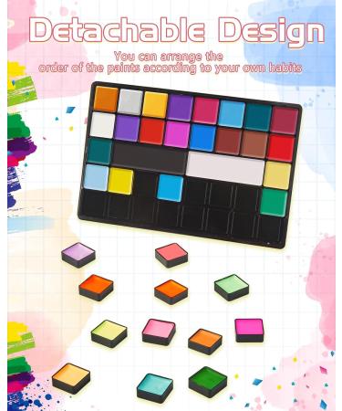 Lictin 36 Colors Face Painting Kit - Body Paint for Halloween Carnival Baby Bump & Theater - Premium Quality Schminke Colors - Buy Online on GoSupps.com