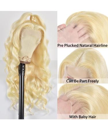 SPARKLE DIVA 20 613 Lace Front Wig Body Wave 150% Density Blonde Brazilian Human Hair Pre Plucked with Baby Hair - Buy Online on GoSupps.com