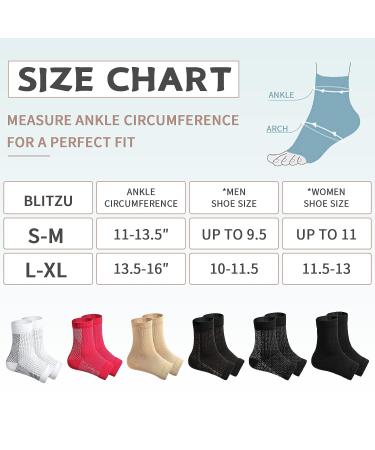 3 PCS Neuropathy Socks Ankle Compression Sleeve for Men and Women | Ankle Support for Swelling, Plantar Fasciitis, Sprains | L/XL Black - Buy Online on GoSupps.com