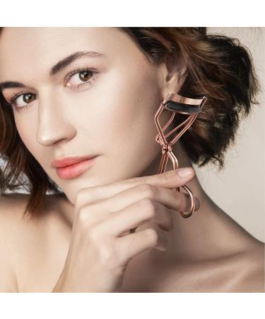 Larbois Eyelash Curler with 5 Refill Pads & Velvet Bag - Professional No Pinch, No Pain, No Pulling Eye Lash Curler for Perfect Curls in Seconds - Rose Gold - Buy Online on GoSupps.com