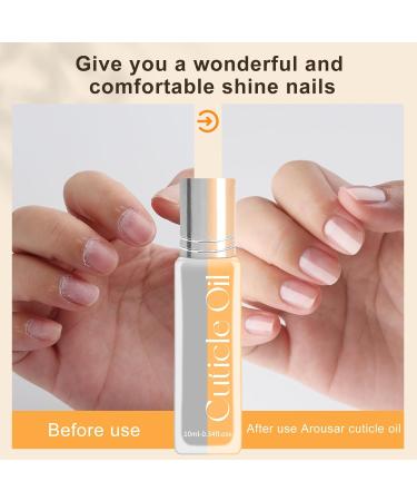 Arousar Cuticle Oil 5pcs 10ml Nail Oils Set Rollerball Applicator for Nails Natural Cuticle Care Kit Essential Oils for Nails Smoothing Nourishing and Moisturizing Sweet Almond A1-Sweet Almond - Buy Online on GoSupps.com
