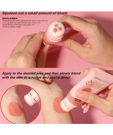 Velvet Liquid Blush | Gentle and Long-Lasting Liquid Velvet Blush - Portable Blush Stick with Cushion Applicator for Home Gathering Dating Working Traveling 01 - Buy Online on GoSupps.com