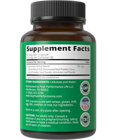 Wormwood Black Walnut Clove Cleanse For Humans. Elimination Detox + Intestinal Support Capsules Supplement for Adults and Kids. Pills with Artichoke and Pumpkin Seed for Additional Benefits - Buy Online on GoSupps.com