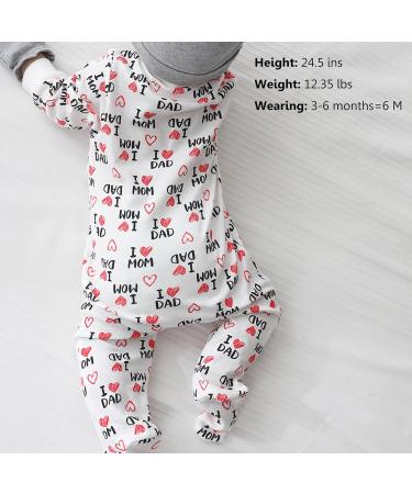 MAMIMAKA Baby Boys 9-12 Months Footed Pajamas - 3 Dinosaur/Hedgehog/Love Mom & Dad - Buy Online on GoSupps.com