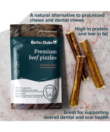 Bella & Duke Premium Beef Pizzles for Dogs - Natural Dental Chews for Cleaner Teeth & Gums - Ideal for Teething Pups - 100% Natural Grain-Free Treats - Buy Online on GoSupps.com