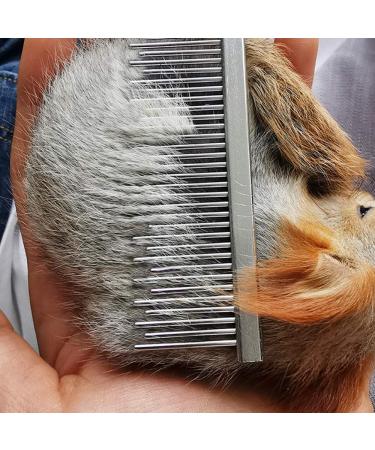 2PCS Pet Hair Buster Comb for Dogs, Cats, Rabbits, Hamsters - Stainless Steel Detangling Brush with Long and Short Teeth - Red and Blue - Buy Online on GoSupps.com